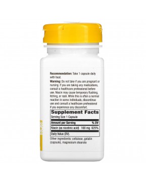 Nature's Way, ниацин (витамин В3), 100 мг, 100 капсул